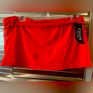 Brand New Tags Chaps Red skirt bikini bathing suit bottom size 10